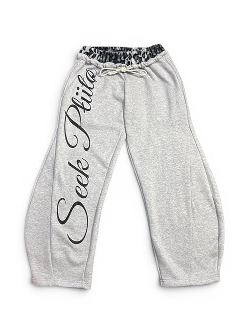 Leopard Luxe Sweatpants (Grey)
